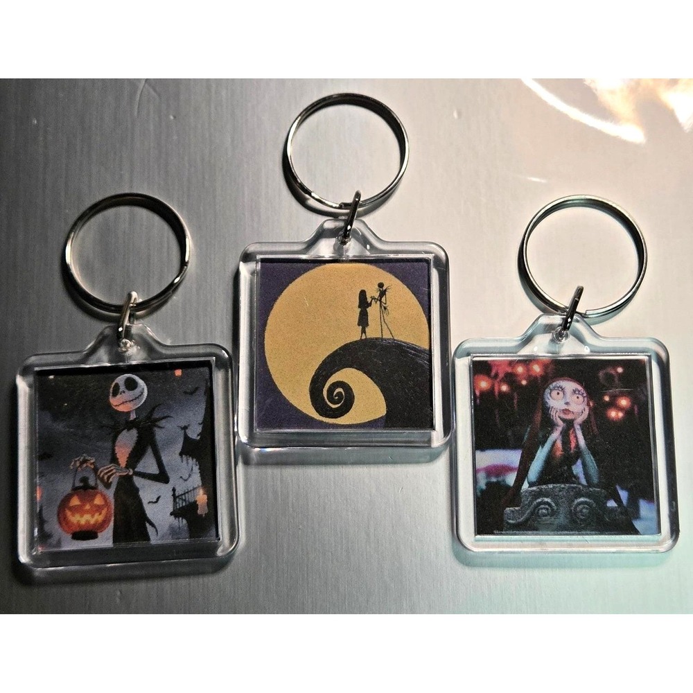 Handmade Keychain Lot Gothic Spooky Christmas Double Sided Acrylic